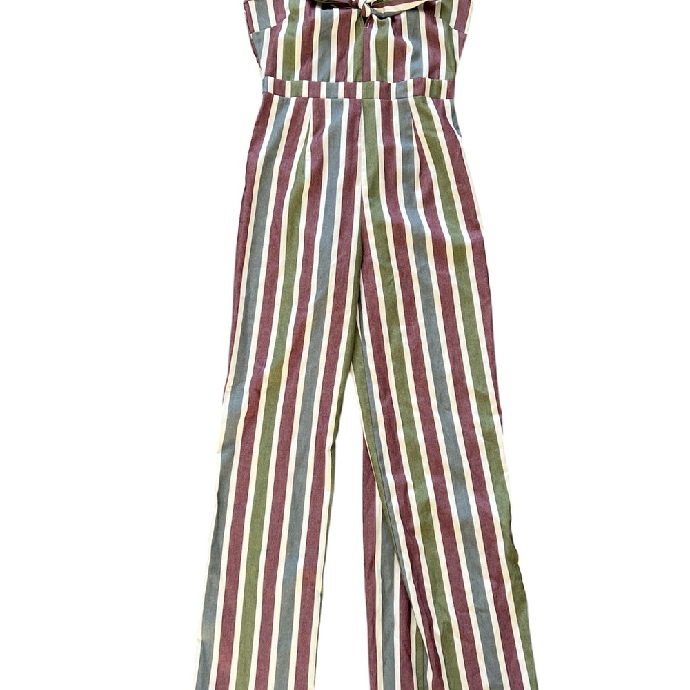 Romeo & Juliet Couture Green and Brown Jumpsuit